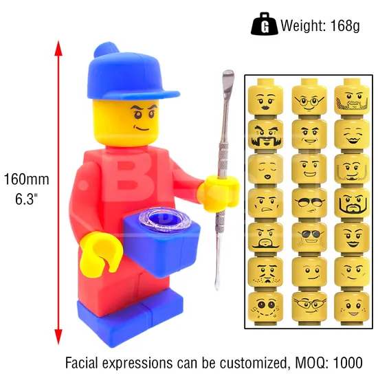 Wholesale Silicone Dab Rig Lego Funny 160 mm — color variant 1, 160 mm