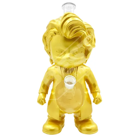 Wholesale Silicone Water Pipe Golden Joker 11.81 Inches — color variant 1, 11.81 inches