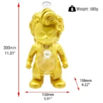 Wholesale Silicone Water Pipe Golden Joker 11.81 Inches — color variant 3, 11.81 inches