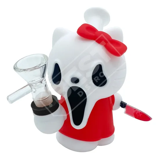 Wholesale Silicone Water Pipe Hello Kitty 120 mm — color variant 1, 120 mm