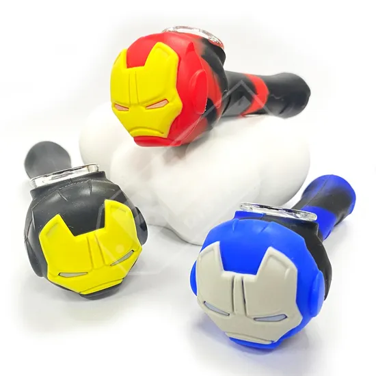 Wholesale Silicone Water Pipe Iron Man SL25592 — color variant 1, 92 mm
