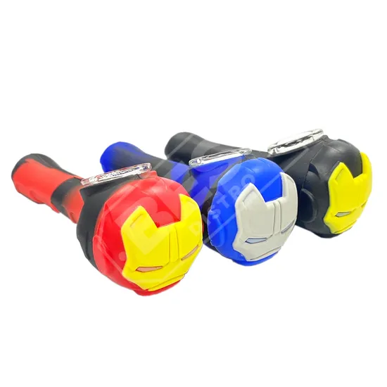 Wholesale Silicone Water Pipe Iron Man SL25592 — main product photo, 92 mm