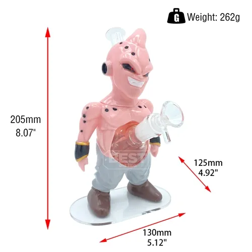Wholesale Silicone Water Pipe Majin Buu 8.07 Inches — color variant 1, 8.07 inches