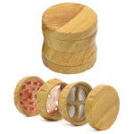 Wholesale Custom 52mm Waisted Wooden Herb Grinder