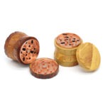 Wholesale Custom 52mm Waisted Wooden Herb Grinder photo 2