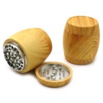 Wholesale 55mm Barrel Wooden Zinc-Tooth Herb Grinder