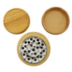 Wholesale 55mm Barrel Wooden Zinc-Tooth Herb Grinder photo 5
