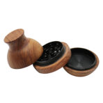 Wholesale Custom 60mm 3-Layer Round Wooden Jar Grinder photo 4