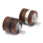 Wholesale Custom 63mm Black Walnut 4-Layer Hand-Crank Herb Grinder photo 2