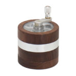 Wholesale Custom 63mm Black Walnut 4-Layer Hand-Crank Herb Grinder photo 7