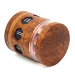 Wholesale 63mm Wood-Grain Zinc Alloy Herb Grinder photo 4