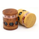 Wholesale 63mm Wood-Grain Zinc Alloy Herb Grinder photo 7