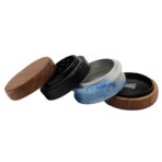 Wholesale Custom 65mm Jade-Inlay Wooden Herb Grinder photo 3