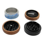 Wholesale Custom 65mm Jade-Inlay Wooden Herb Grinder photo 4