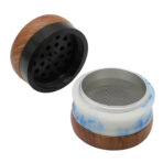 Wholesale Custom 65mm Jade-Inlay Wooden Herb Grinder photo 5