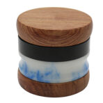 Wholesale Custom 65mm Jade-Inlay Wooden Herb Grinder photo 6