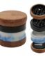 Wholesale Custom 65mm Jade-Inlay Wooden Herb Grinder