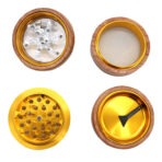Wholesale Custom 67mm 4-Layer Hand-Crank Wooden Herb Grinder photo 3