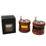 Wholesale Custom 67mm 4-Layer Hand-Crank Wooden Herb Grinder photo 5