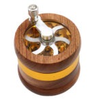 Wholesale Custom 67mm 4-Layer Hand-Crank Wooden Herb Grinder photo 7