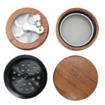 Wholesale Custom 67mm Flat Hand-Crank Wooden Herb Grinder photo 5