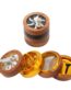 Wholesale Custom 67mm Flat Hand-Crank Wooden Herb Grinder