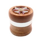 Wholesale Custom 67mm Floral-Lid Wooden Herb Grinder photo 7