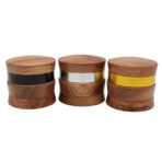Wholesale Custom 67mm Two-Tone Wooden Herb Grinder photo 2