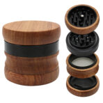 Wholesale Custom 67mm Waisted Wooden Herb Grinder