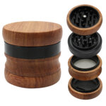 Wholesale Custom 67mm Waisted Wooden Herb Grinder