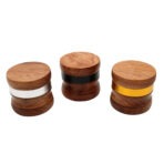 Wholesale Custom 67mm Waisted Wooden Herb Grinder photo 3