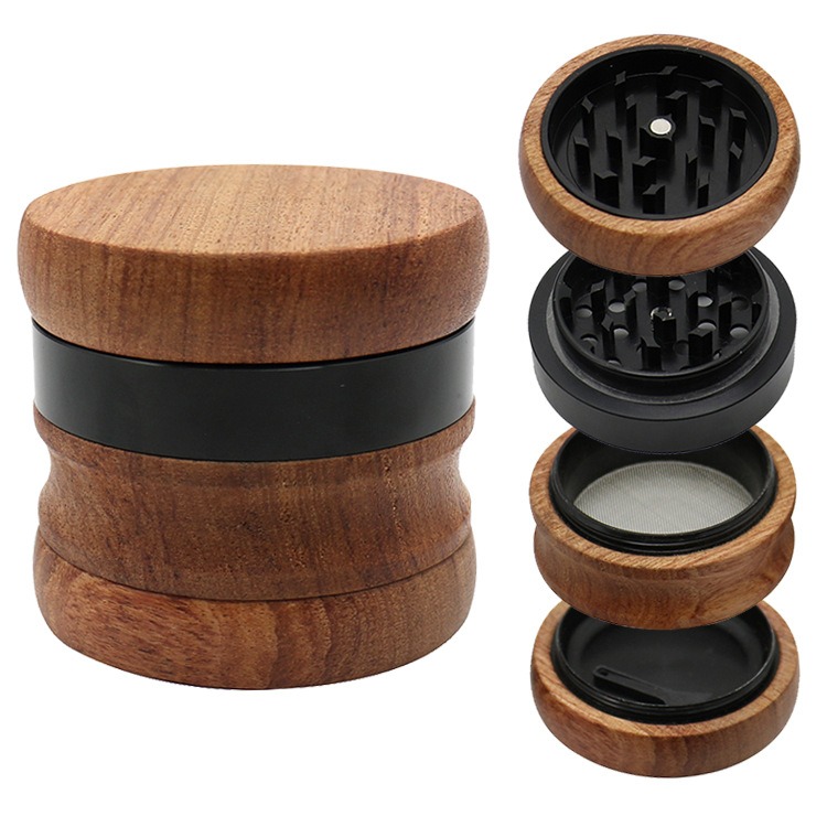 Wholesale Custom 67mm Waisted Wooden Herb Grinder Wholesale Custom 67mm Waisted Wooden Herb Grinder