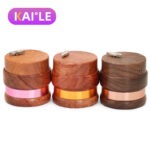 Wholesale Custom 70mm 4-Layer Wooden Herb Grinder