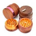 Wholesale Custom 70mm 4-Layer Wooden Herb Grinder photo 2