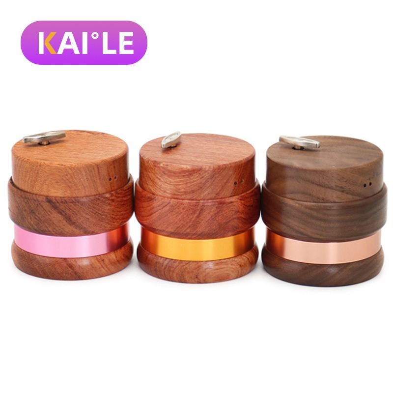 Wholesale Custom 70mm 4-Layer Wooden Herb Grinder Wholesale Custom 70mm 4-Layer Wooden Herb Grinder