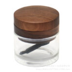 Wholesale Custom Wooden Herb Grinder with Glass Jar