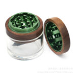 Wholesale Custom Wooden Herb Grinder with Glass Jar photo 3