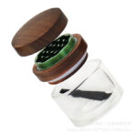 Wholesale Custom Wooden Herb Grinder with Glass Jar photo 4