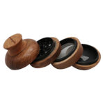 Custom Logo Walnut Wood Jar Herb Grinder Wholesale photo 3