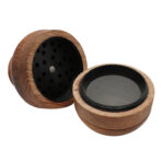 Custom Logo Walnut Wood Jar Herb Grinder Wholesale photo 4