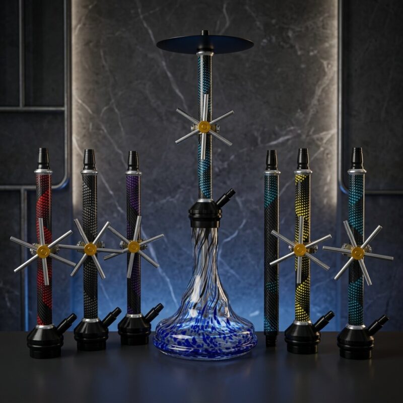 Wholesale vintage aluminum luxury hookahs